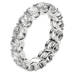 Round Cut Lab Grown Diamond Eternity Ring in 14k White Gold (5 cttw FG/VS2) - Rings - Custom Crafting Alliance, LLC