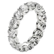 Round Cut Lab Grown Diamond Eternity Ring in 14k White Gold (5 cttw FG/VS2) - Rings - Custom Crafting Alliance, LLC