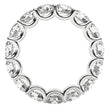 Round Cut Lab Grown Diamond Eternity Ring in 14k White Gold (5 cttw FG/VS2) - Rings - Custom Crafting Alliance, LLC