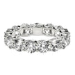 Round Cut Lab Grown Diamond Eternity Ring in 14k White Gold (5 cttw FG/VS2) - Rings - Custom Crafting Alliance, LLC