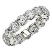 Round Cut Lab Grown Diamond Eternity Ring in 14k White Gold (5 cttw FG/VS2) - Rings - Custom Crafting Alliance, LLC