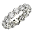Round Cut Lab Grown Diamond Eternity Ring in 14k White Gold (6 cttw FG/VS2) - Rings - Custom Crafting Alliance, LLC