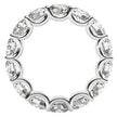 Round Cut Lab Grown Diamond Eternity Ring in 14k White Gold (6 cttw FG/VS2) - Rings - Custom Crafting Alliance, LLC