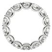 Round Cut Lab Grown Diamond Eternity Ring in 14k White Gold (6 cttw FG/VS2) - Rings - Custom Crafting Alliance, LLC