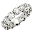 Round Cut Lab Grown Diamond Eternity Ring in 14k White Gold (6 cttw FG/VS2) - Rings - Custom Crafting Alliance, LLC