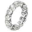 Round Cut Lab Grown Diamond Eternity Ring in 14k White Gold (6 cttw FG/VS2) - Rings - Custom Crafting Alliance, LLC