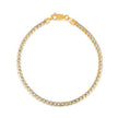 Round Pave Franco Chain Bracelet in 14k Yellow Gold (3.15 mm) - Bracelets - Custom Crafting Alliance, LLC
