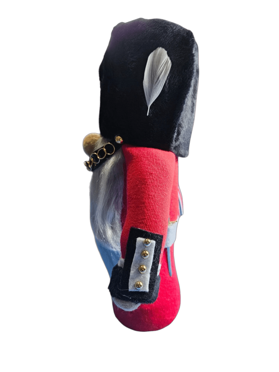 Royal Guard Gnomes - British - Inspired Handmade Tomtes with Union Jack Flags - Figurines - Custom Crafting Alliance, LLC