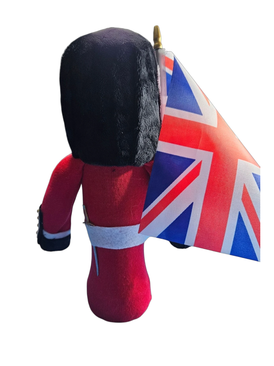 Royal Guard Gnomes - British - Inspired Handmade Tomtes with Union Jack Flags - Figurines - Custom Crafting Alliance, LLC