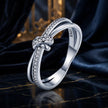 S925 Sterling Silver Oxidized Pavé Setting CZ Ring Size 6 for Women - Rings - Custom Crafting Alliance, LLC