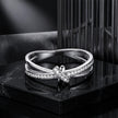 S925 Sterling Silver Oxidized Pavé Setting CZ Ring Size 6 for Women - Rings - Custom Crafting Alliance, LLC