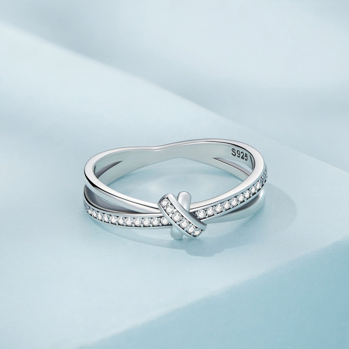 S925 Sterling Silver Oxidized Pavé Setting CZ Ring Size 6 for Women - Rings - Custom Crafting Alliance, LLC