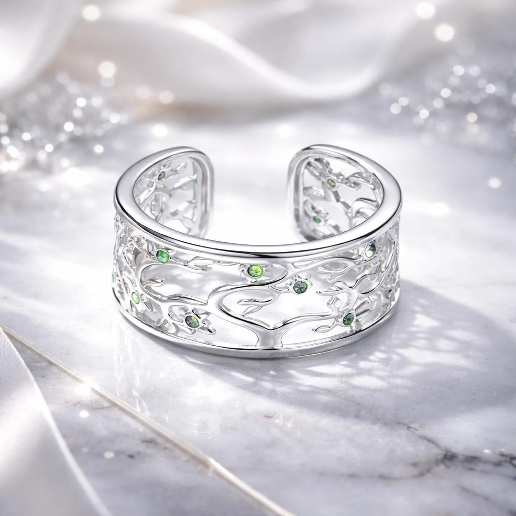S925 Sterling Silver Pavé Setting CZ Ring - Rings - Custom Crafting Alliance, LLC