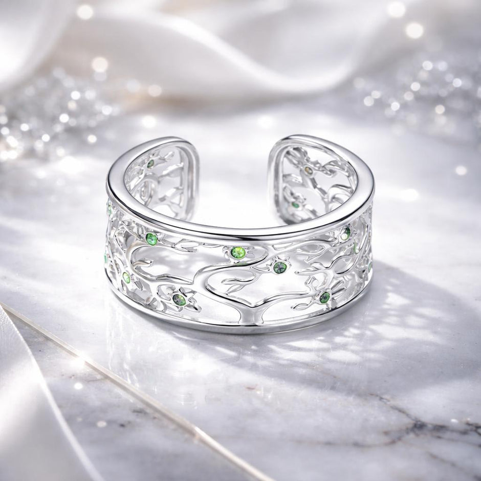 S925 Sterling Silver Pavé Setting CZ Ring - Rings - Custom Crafting Alliance, LLC