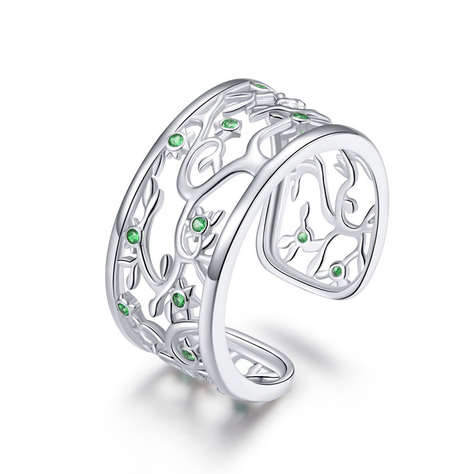 S925 Sterling Silver Pavé Setting CZ Ring - Rings - Custom Crafting Alliance, LLC