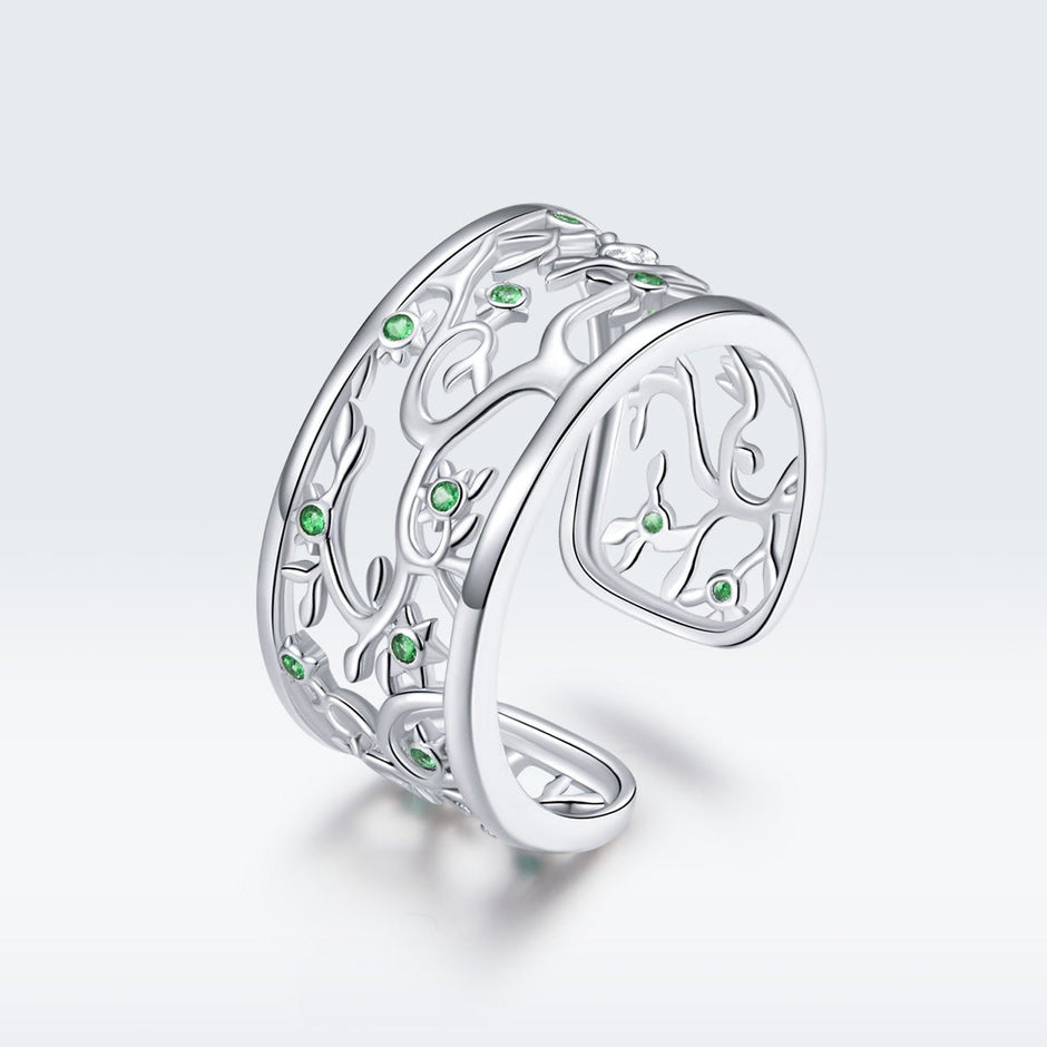 S925 Sterling Silver Pavé Setting CZ Ring - Rings - Custom Crafting Alliance, LLC