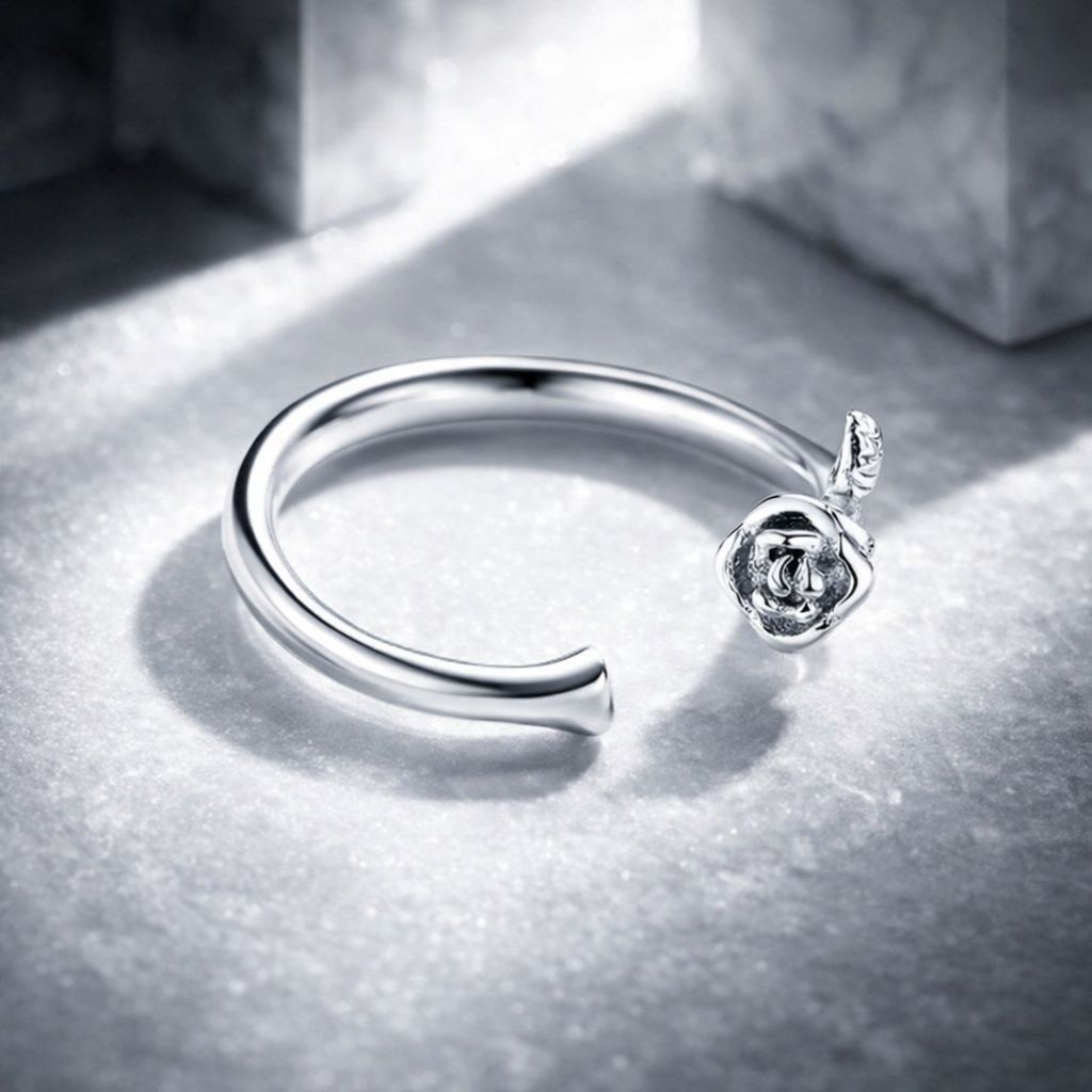 S925 Sterling Silver Plated Platinum Ring for Women - Rings - Custom Crafting Alliance, LLC