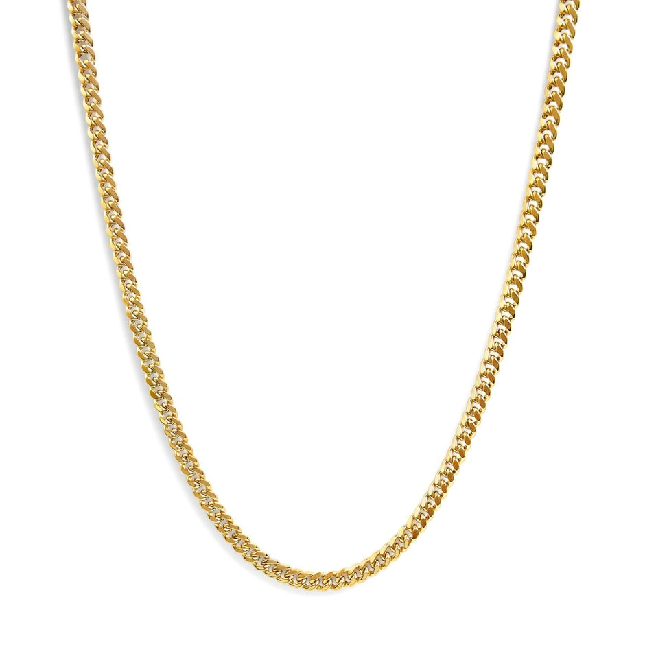 Semi-Solid 14K Yellow Gold 6.1mm Classic Miami Cuban Chain Necklace - 22 Inches - Necklaces - Custom Crafting Alliance, LLC