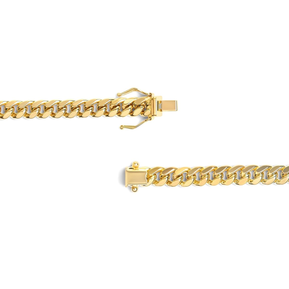 Semi-Solid 14K Yellow Gold 6.1mm Classic Miami Cuban Chain Necklace - 22 Inches - Necklaces - Custom Crafting Alliance, LLC