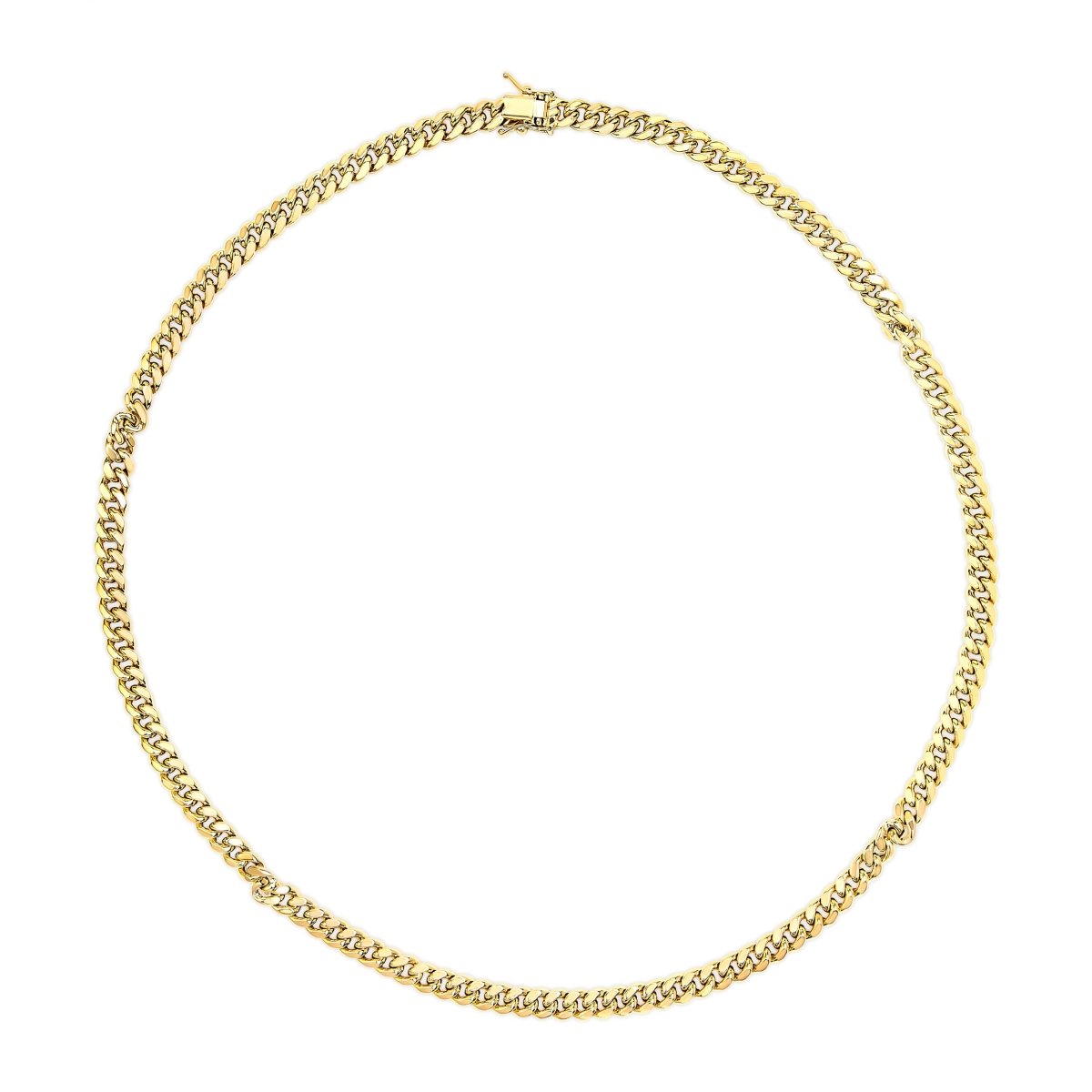 Semi-Solid 14K Yellow Gold 6.1mm Classic Miami Cuban Chain Necklace - 22 Inches - Necklaces - Custom Crafting Alliance, LLC