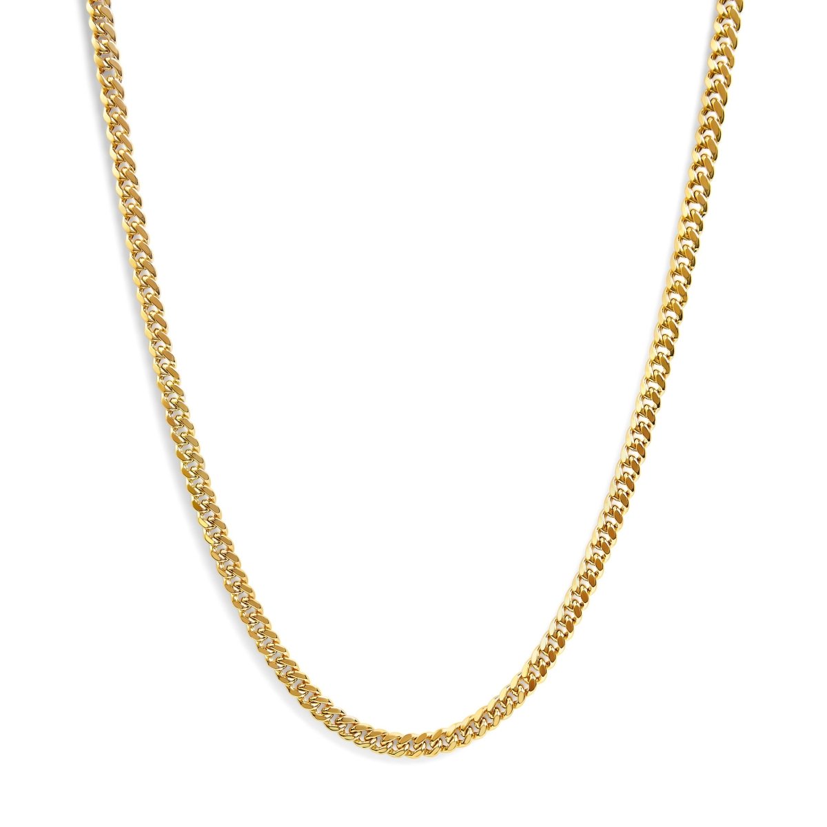 Semi-Solid 14K Yellow Gold 6.1mm Classic Miami Cuban Chain Necklace - 22 Inches - Necklaces - Custom Crafting Alliance, LLC
