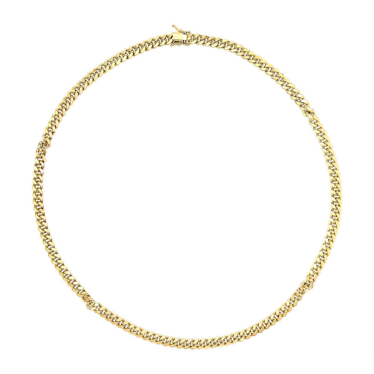 Semi-Solid 14K Yellow Gold 6.1mm Classic Miami Cuban Chain Necklace - 22 Inches - Necklaces - Custom Crafting Alliance, LLC