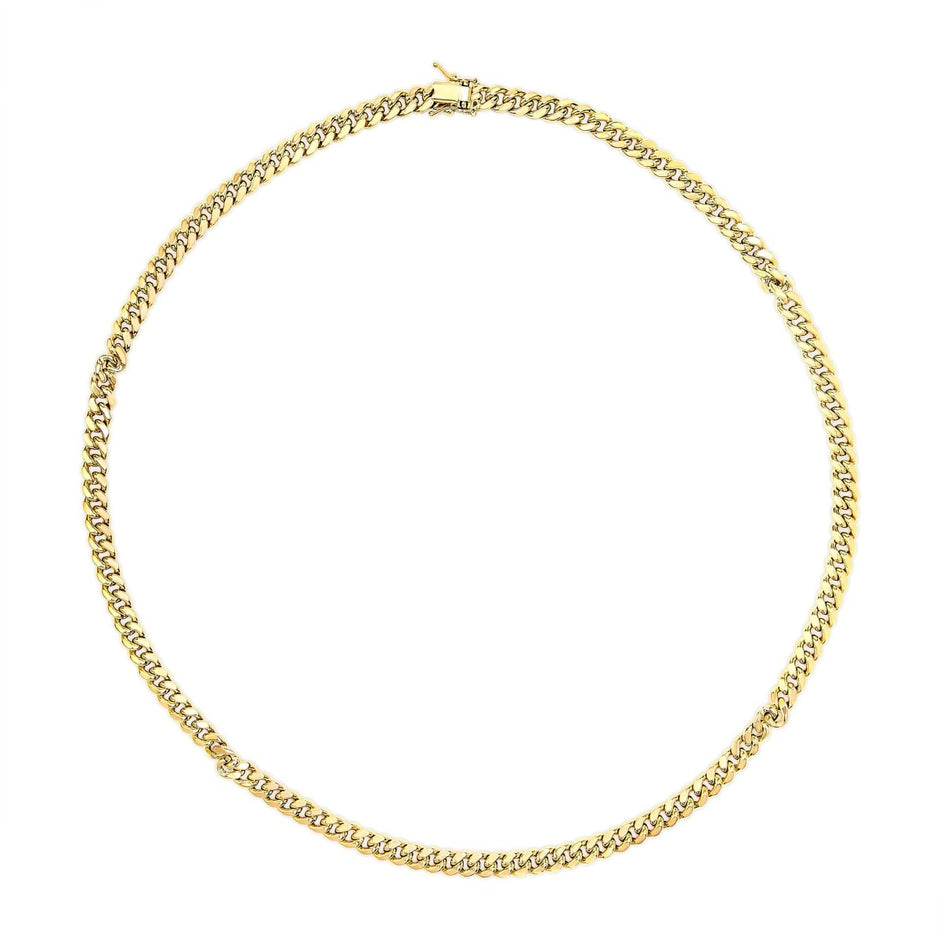 Semi-Solid 14K Yellow Gold 6.1mm Classic Miami Cuban Chain Necklace - 22 Inches - Necklaces - Custom Crafting Alliance, LLC