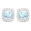 4.62 Carat Genuine Blue Topaz and White Topaz .925 Sterling Silver 3 Piece Jewelry Set (Ring, Earrings, and Pendant w/ Chain)