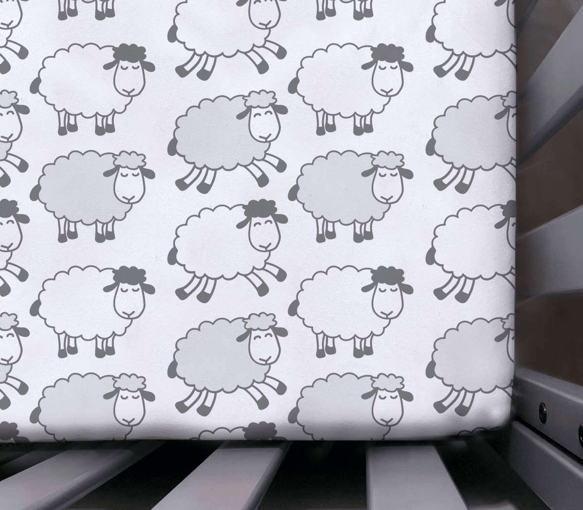 Sheep Hopscotch Crib Sheet - Crib Sheet - Custom Crafting Alliance, LLC