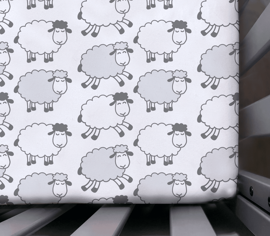 Sheep Hopscotch Crib Sheet - Crib Sheet - Custom Crafting Alliance, LLC