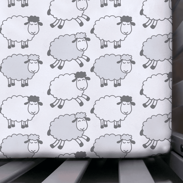 Sheep Hopscotch Crib Sheet - Crib Sheet - Custom Crafting Alliance, LLC