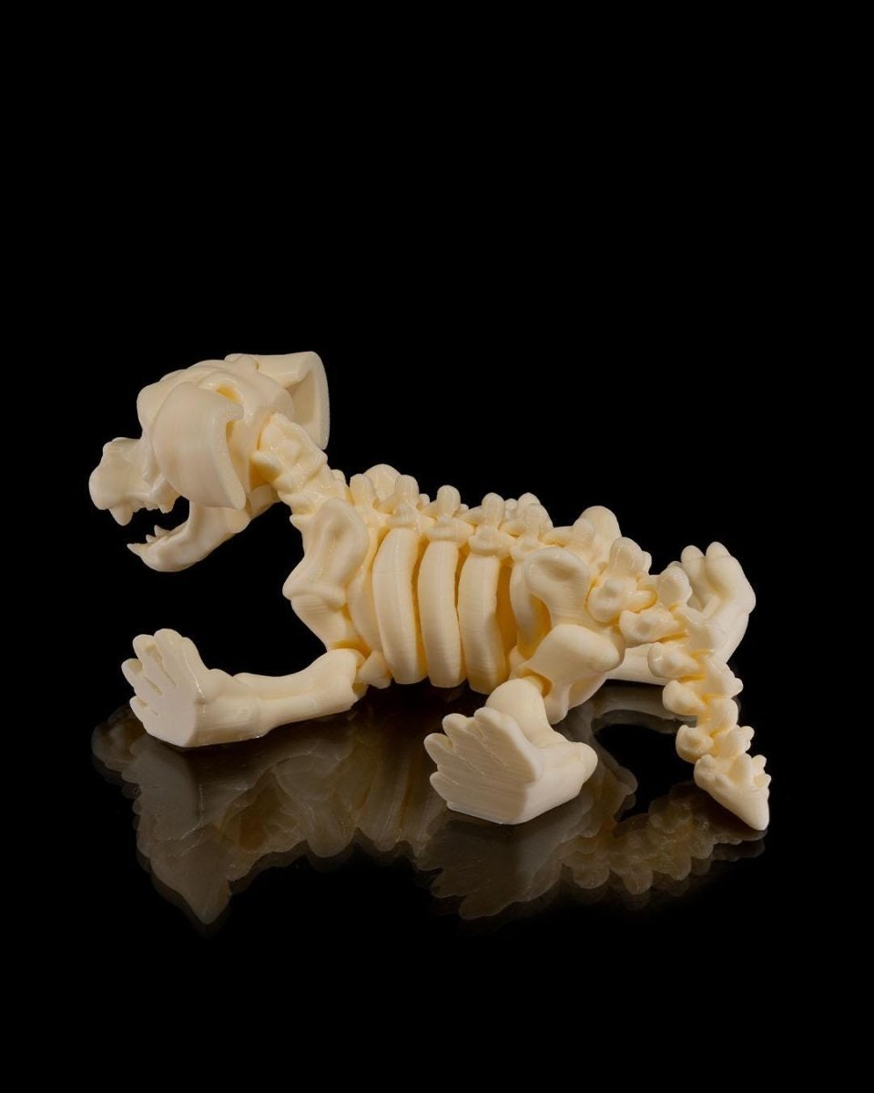 Skeletal Pooch – 3D - Printed Articulated Dog Skeleton Figurine - Figurines - Custom Crafting Alliance, LLC