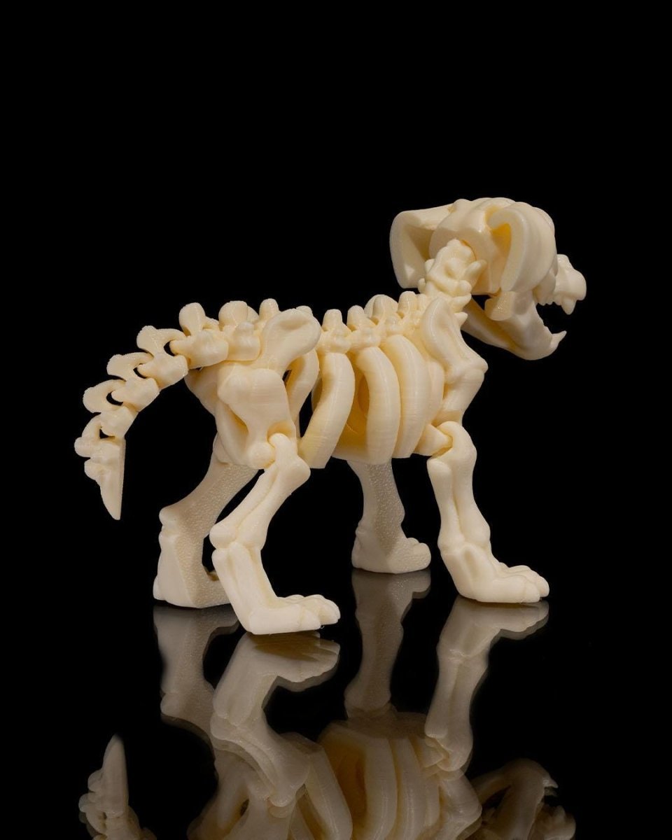 Skeletal Pooch – 3D - Printed Articulated Dog Skeleton Figurine - Figurines - Custom Crafting Alliance, LLC