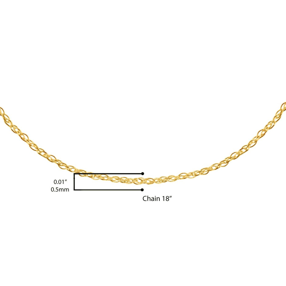 Solid 10K Yellow Gold 0.5mm Slim and Dainty Unisex 18