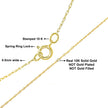Solid 10K Yellow Gold 0.5mm Slim and Dainty Unisex 18