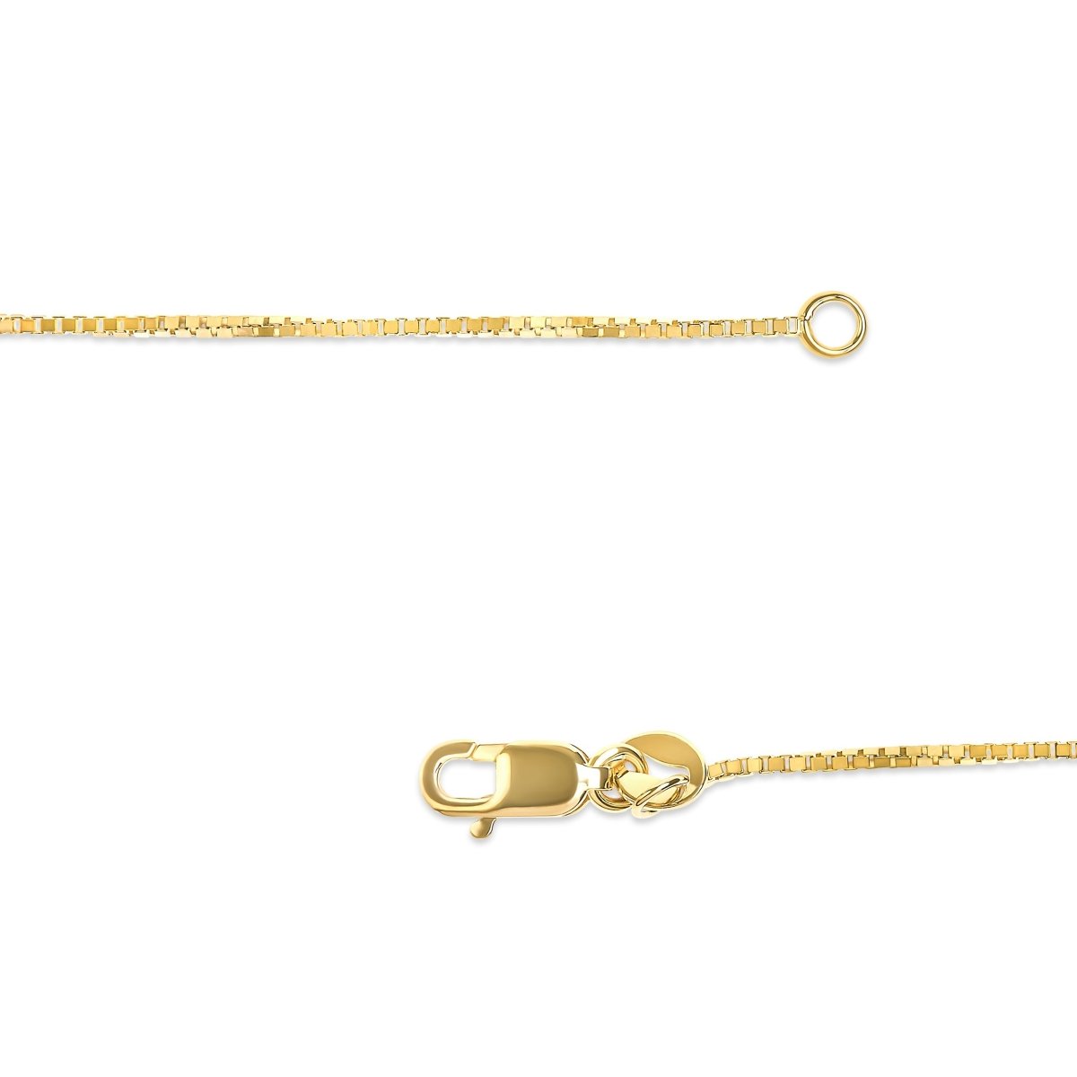 Solid 14K Yellow Gold 0.75mm Classic Box Chain Necklace. Unisex Chain - Size 16 Inches - Necklaces - Custom Crafting Alliance, LLC
