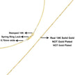 Solid 14K Yellow Gold 0.75mm Classic Box Chain Necklace. Unisex Chain - Size 16 Inches - Necklaces - Custom Crafting Alliance, LLC