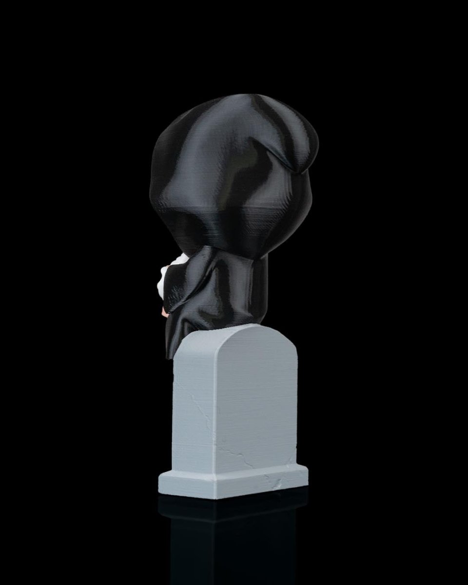 Sweet Rest - Grim Reaper Figurine on Tombstone (3D Printed, Multi Color or DIY) - Figurines - Custom Crafting Alliance, LLC