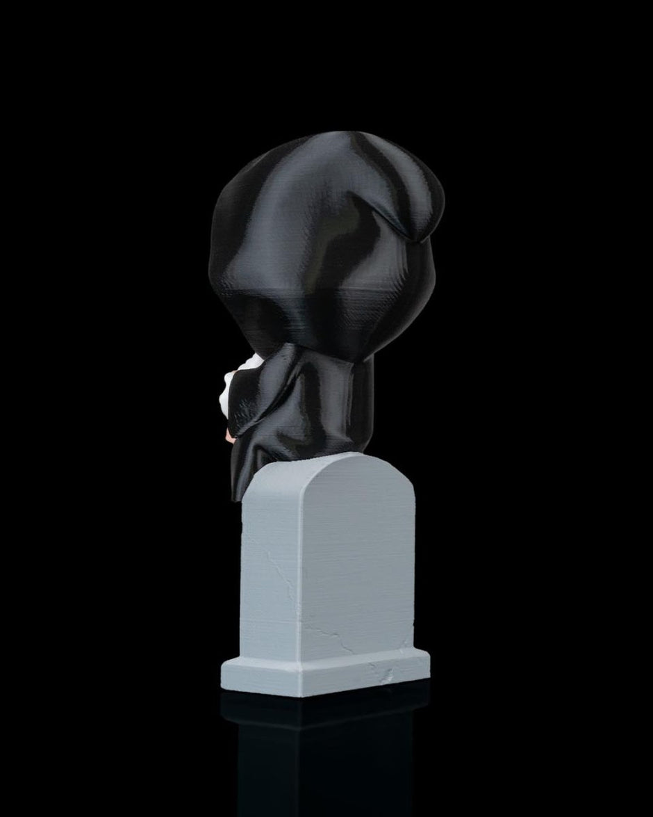Sweet Rest - Grim Reaper Figurine on Tombstone (3D Printed, Multi Color or DIY) - Figurines - Custom Crafting Alliance, LLC