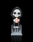 Sweet Rest - Grim Reaper Figurine on Tombstone (3D Printed, Multi Color or DIY) - Figurines - Custom Crafting Alliance, LLC