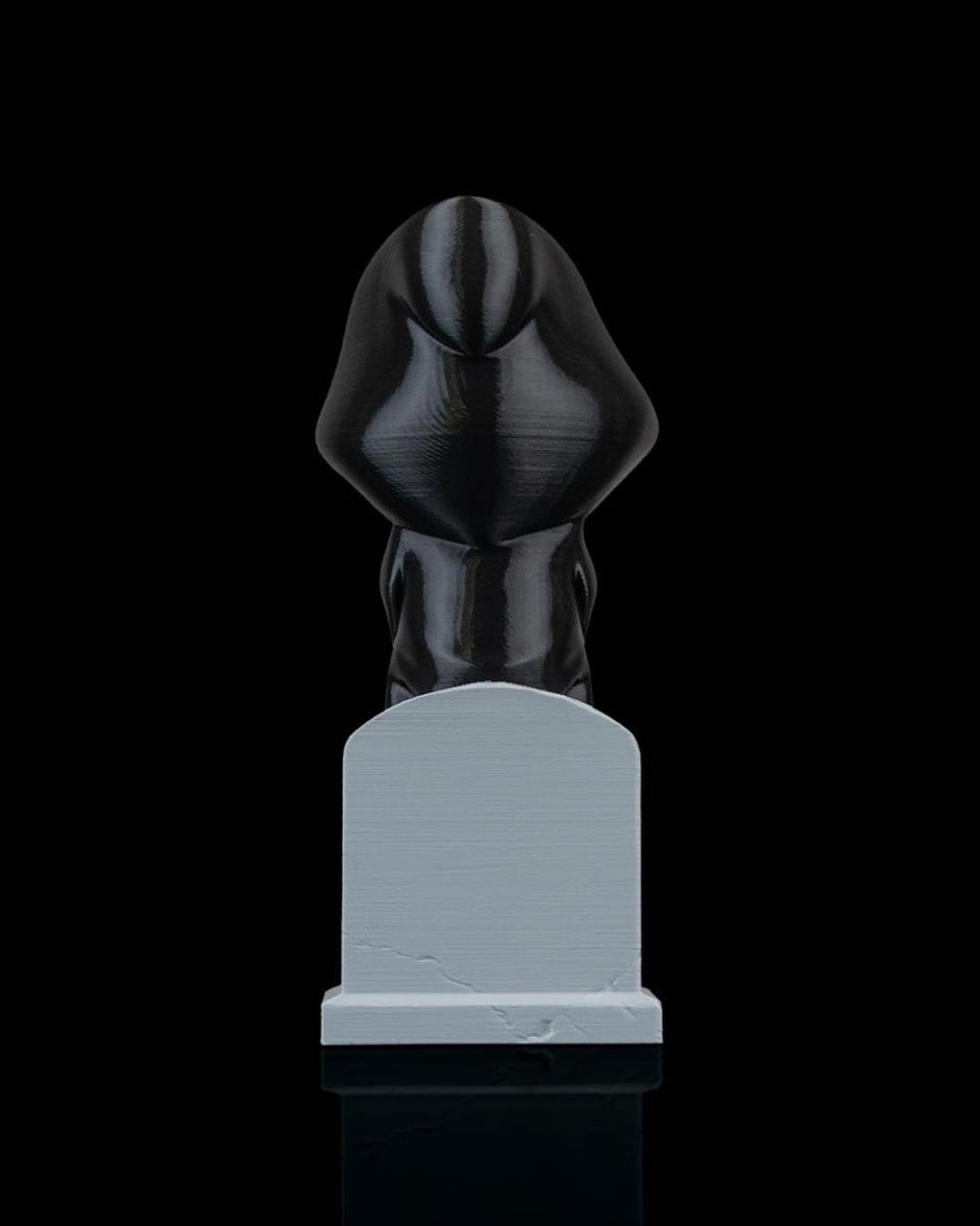 Sweet Rest - Grim Reaper Figurine on Tombstone (3D Printed, Multi Color or DIY) - Figurines - Custom Crafting Alliance, LLC