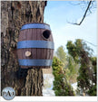 The Old Barrel Birdhouse – Rustic Whiskey Barrel - Inspired Bird House for Garden or Porch - Custom Crafting Alliance, LLC