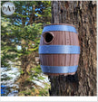 The Old Barrel Birdhouse – Rustic Whiskey Barrel - Inspired Bird House for Garden or Porch - Bird House - Custom Crafting Alliance, LLC