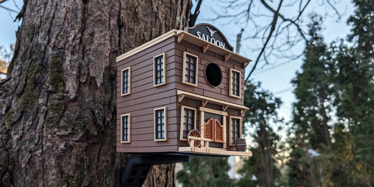 The Saloon Birdhouse – Western - Style Bird House with Old West Charm for Garden or Porch - Bird House - Custom Crafting Alliance, LLC