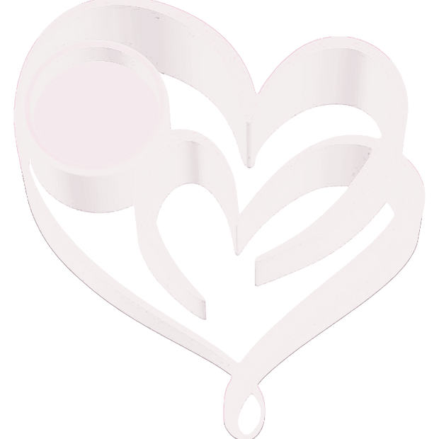 Two Hearts, One Glow Candle Holder - Custom Made to Order in Red and 12 Other Colors - Candle Holder - Custom Crafting Alliance, LLC