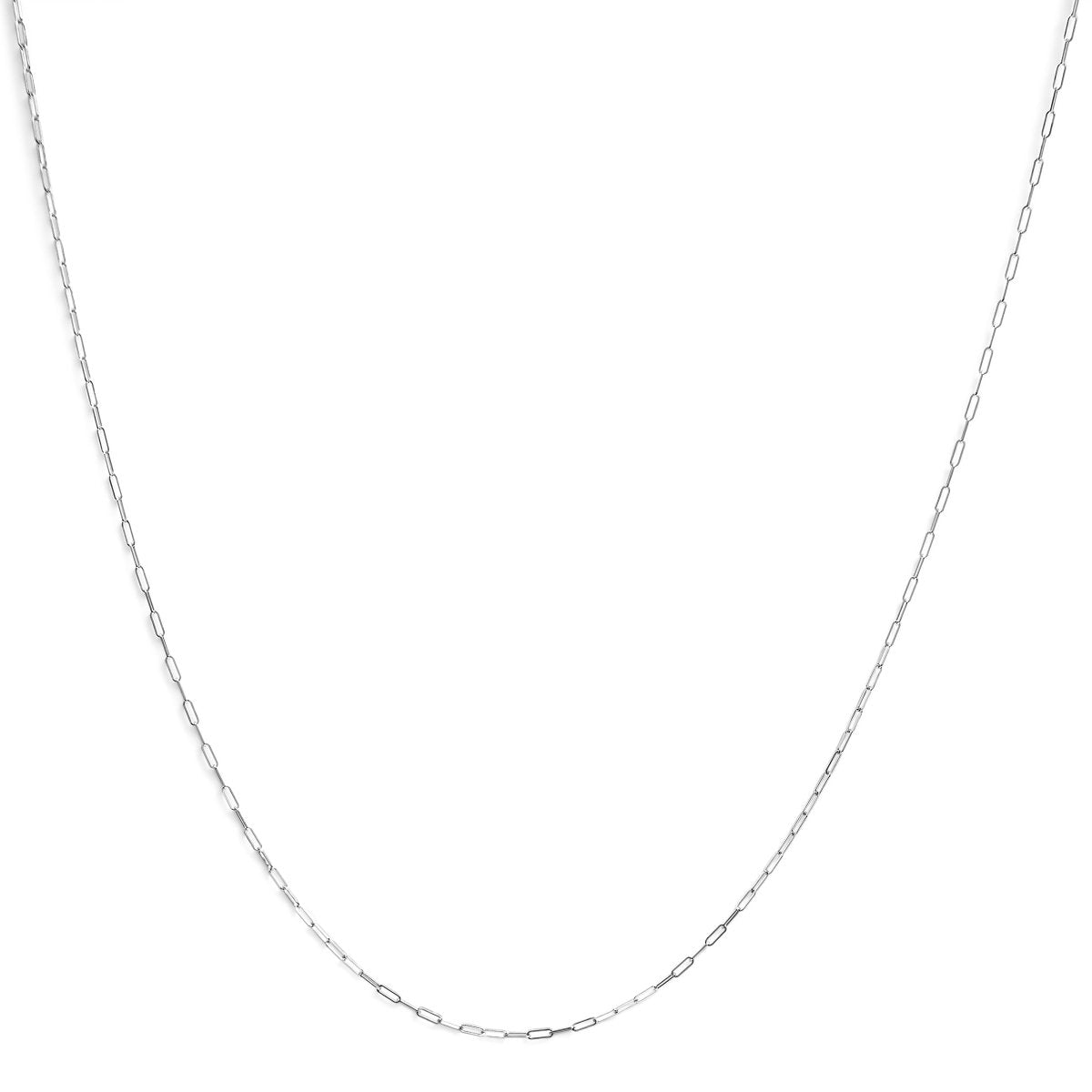 Unisex Solid 14K Yellow Gold 1.5mm Paperclip Chain Necklace - 18 Inches - Necklaces - Custom Crafting Alliance, LLC