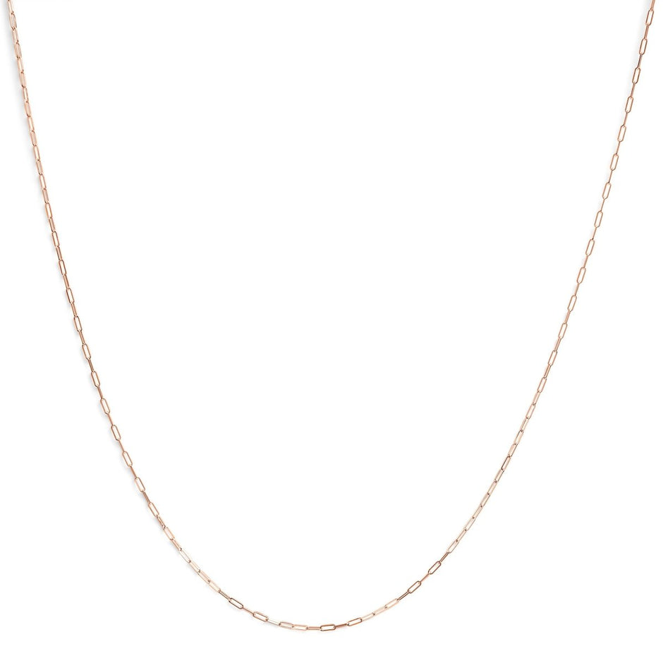 Unisex Solid 14K Yellow Gold 1.5mm Paperclip Chain Necklace - 18 Inches - Necklaces - Custom Crafting Alliance, LLC