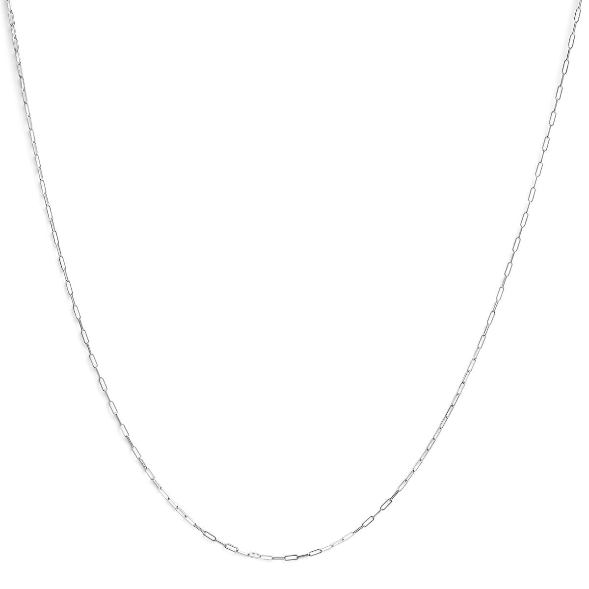 Unisex Solid 14K Yellow Gold 1.5mm Paperclip Chain Necklace - 18 Inches - Necklaces - Custom Crafting Alliance, LLC