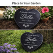 Personalized Granite Pet Memorial Heart Stone, Engraved Pet Grave Marker