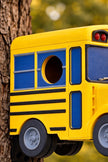 School Bus Birdhouse, 3D Printed Outdoor Bird House, Backyard Garden Decor
